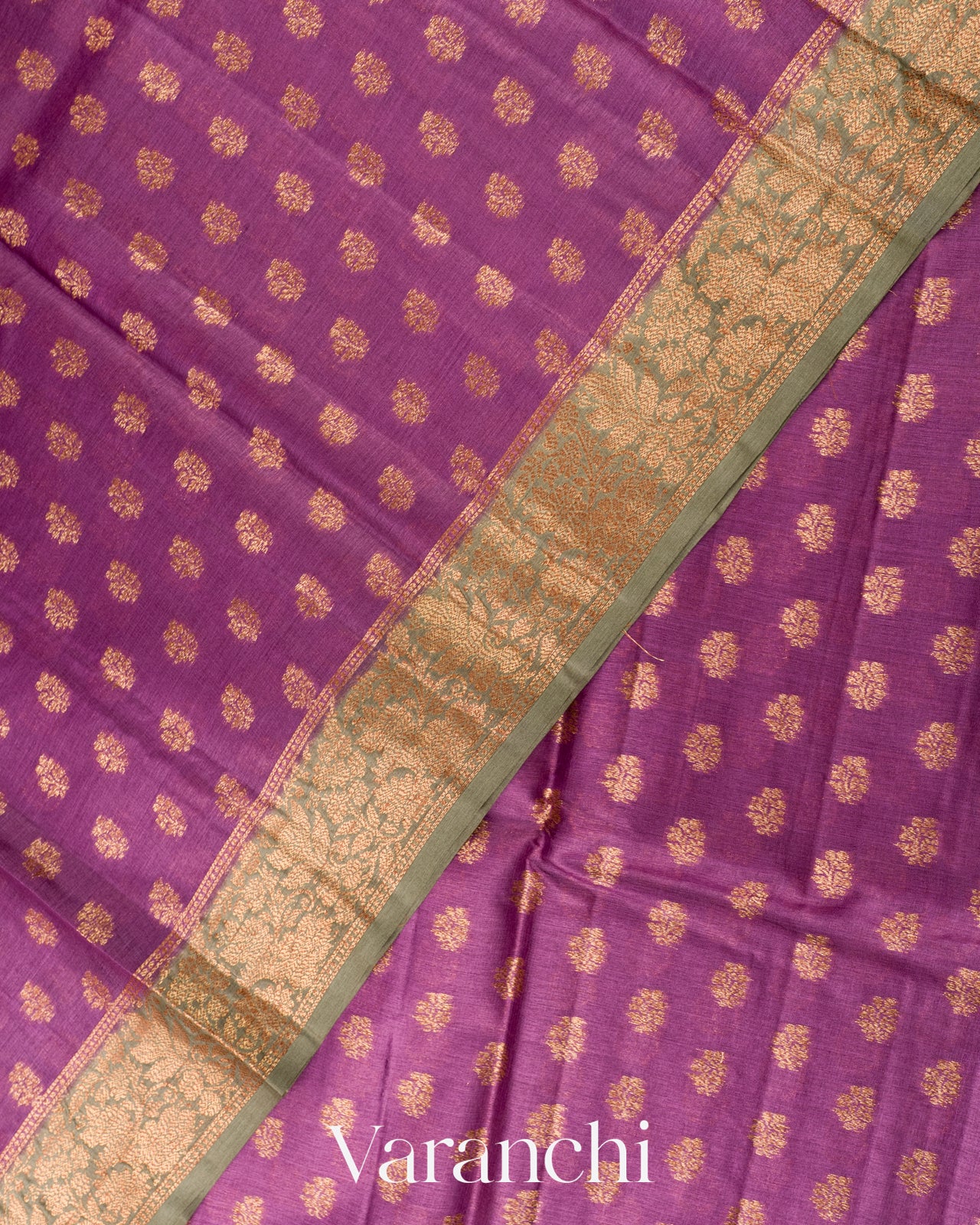 Rich Royal Purple Pure Tussar Silk Saree