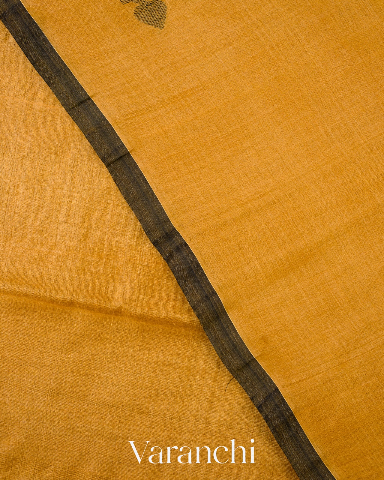 Mustard Yellow Jamdani Pure Tussar Silk Handloom Saree