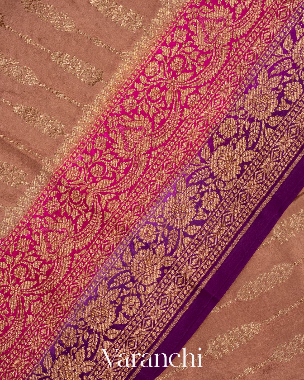 Sandalwood Pure Crepe Silk Handloom Saree