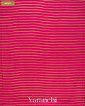 Magenta Striped Pure Crepe Silk Handloom Saree — Body
