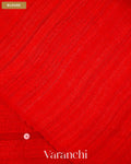 Bright Red Sequin with Jamdani Pure Matka Silk Handloom Saree — Blouse