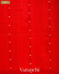 Bright Red Sequin with Jamdani Pure Matka Silk Handloom Saree — Body