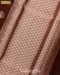 Dark Chocolate Brown Pure Poona Silk Saree — Pallu