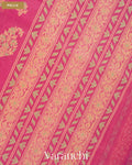 Magenta Pink Jamdani Pure Kora Silk Cotton Saree — Pallu