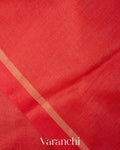 Tulip Red Jamdani Pure Tussar Tissue Silk Handloom Saree