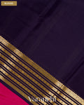 Rani Pink Pure Mysore Crepe Silk Saree — Blouse