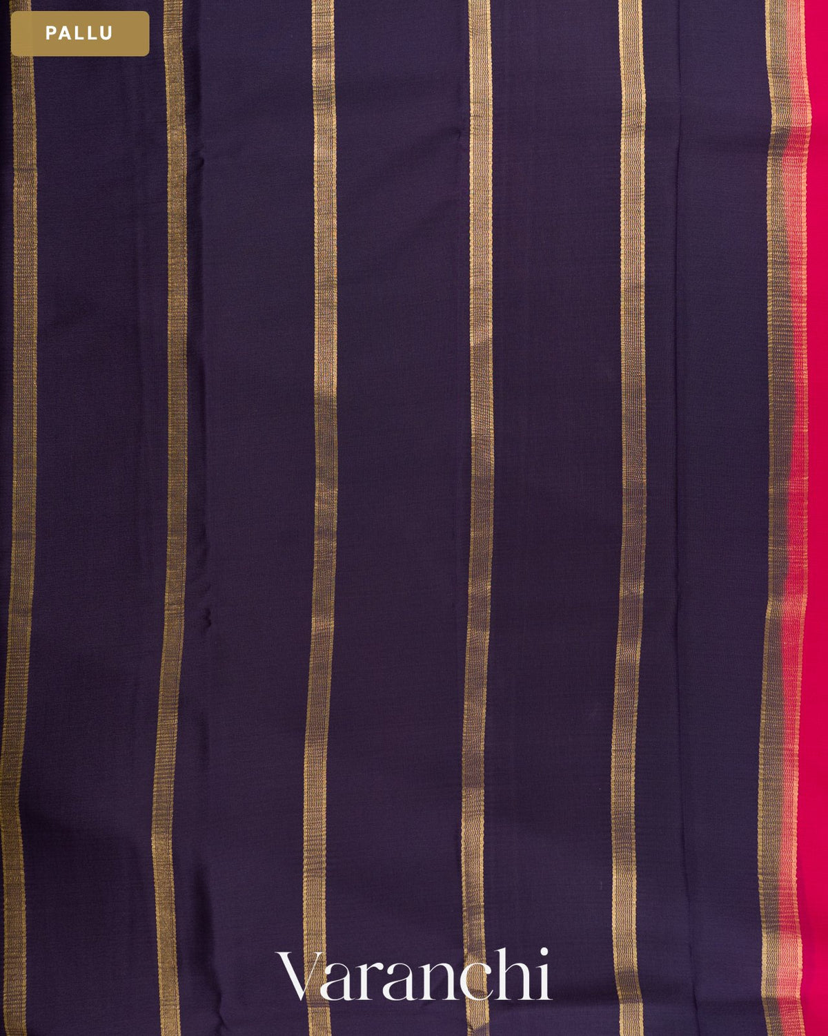 Rani Pink Pure Mysore Crepe Silk Saree — Pallu
