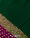 Magenta Pure Khaddi Georgette Silk Handloom Saree