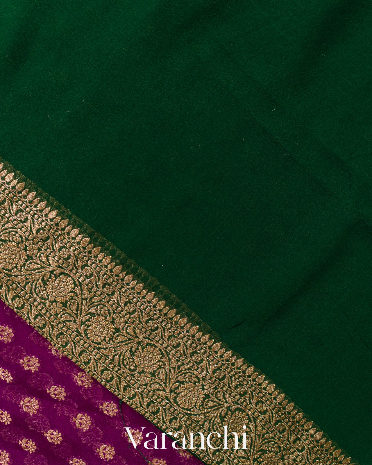 Magenta Pure Khaddi Georgette Silk Handloom Saree