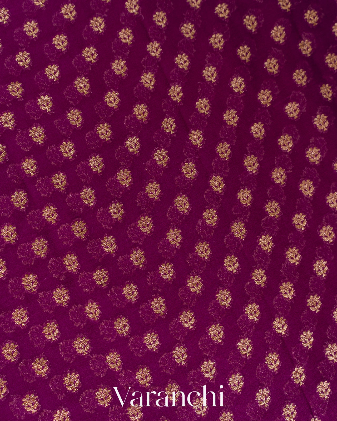 Magenta Pure Khaddi Georgette Silk Handloom Saree
