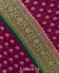 Magenta Pure Khaddi Georgette Silk Handloom Saree