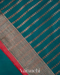 Peacock Blue Pure Chanderi Silk Cotton Handloom Saree
