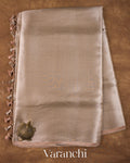 Rosewood Heavy Brocade Pure Kora Silk Saree