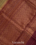 Antique Olive Green Pure Tussar Silk Handloom Saree