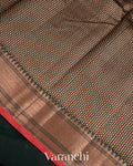 Bottle Green Pure Chanderi Silk Cotton Handloom Saree