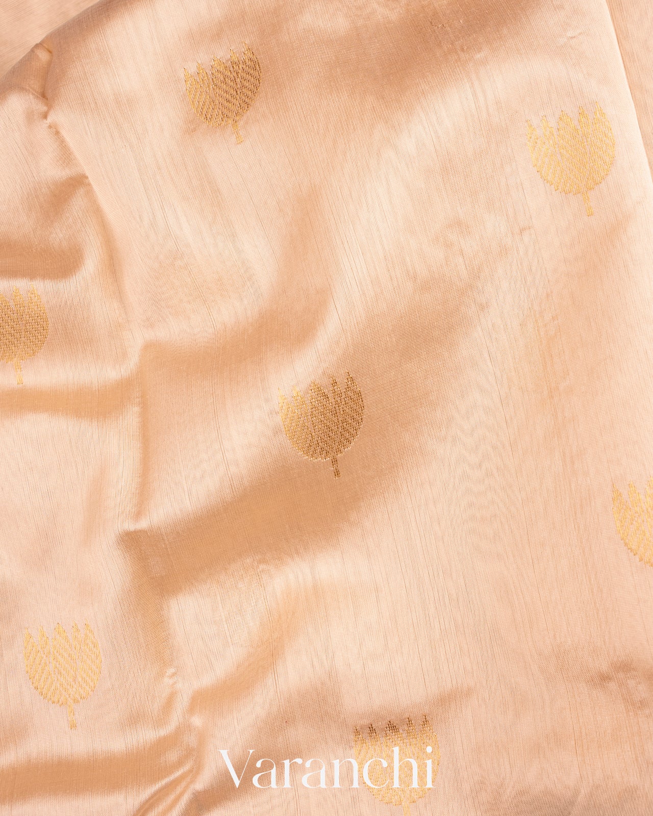 Ivory Pure Chanderi Pattu Silk Handloom Saree