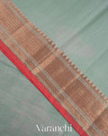 Powder Blue Pure Chanderi Silk Cotton Handloom Saree