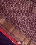 Violet Pure Chanderi Silk Cotton Handloom Saree