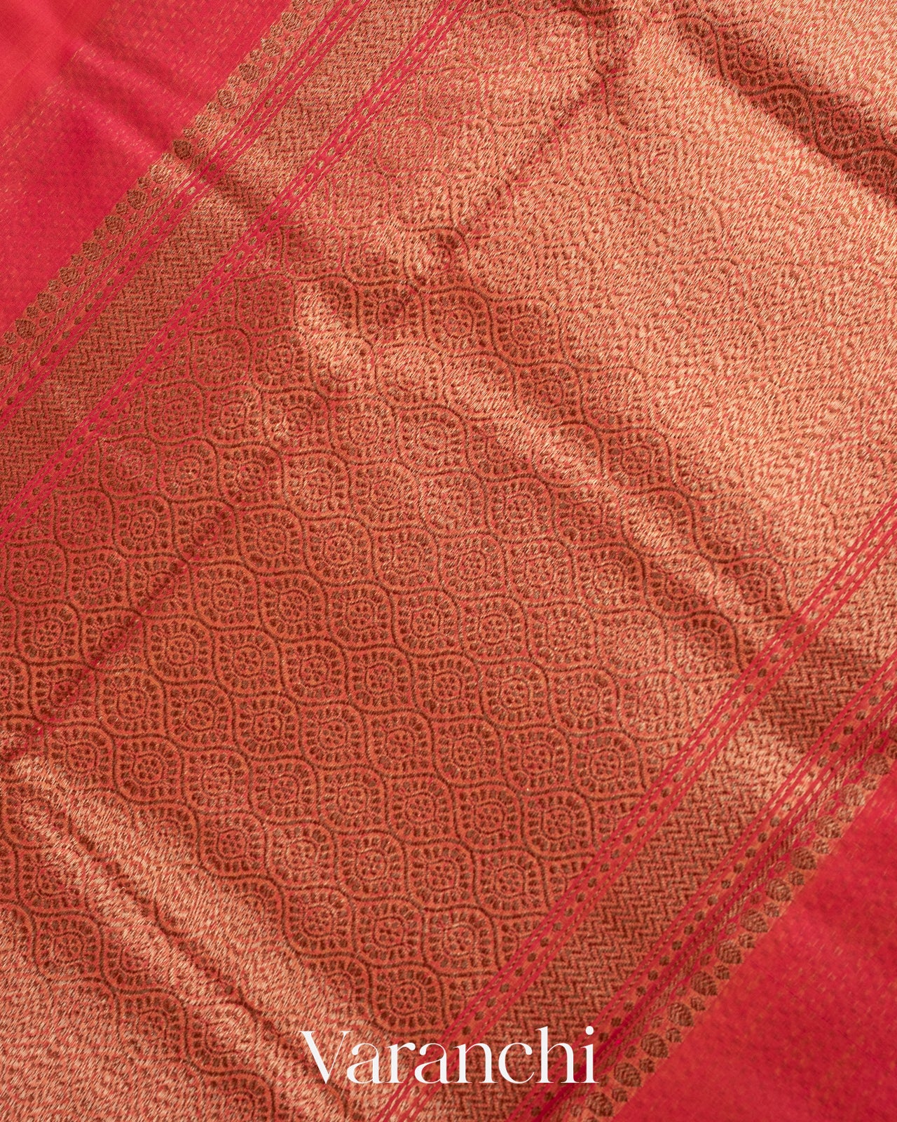 Reddish Pink Pure Chanderi Silk Cotton Handloom Saree