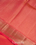 Reddish Pink Pure Chanderi Silk Cotton Handloom Saree
