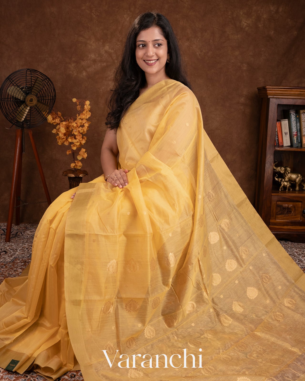 Pastel Yellow Pure Chanderi Silk Cotton Handloom Saree