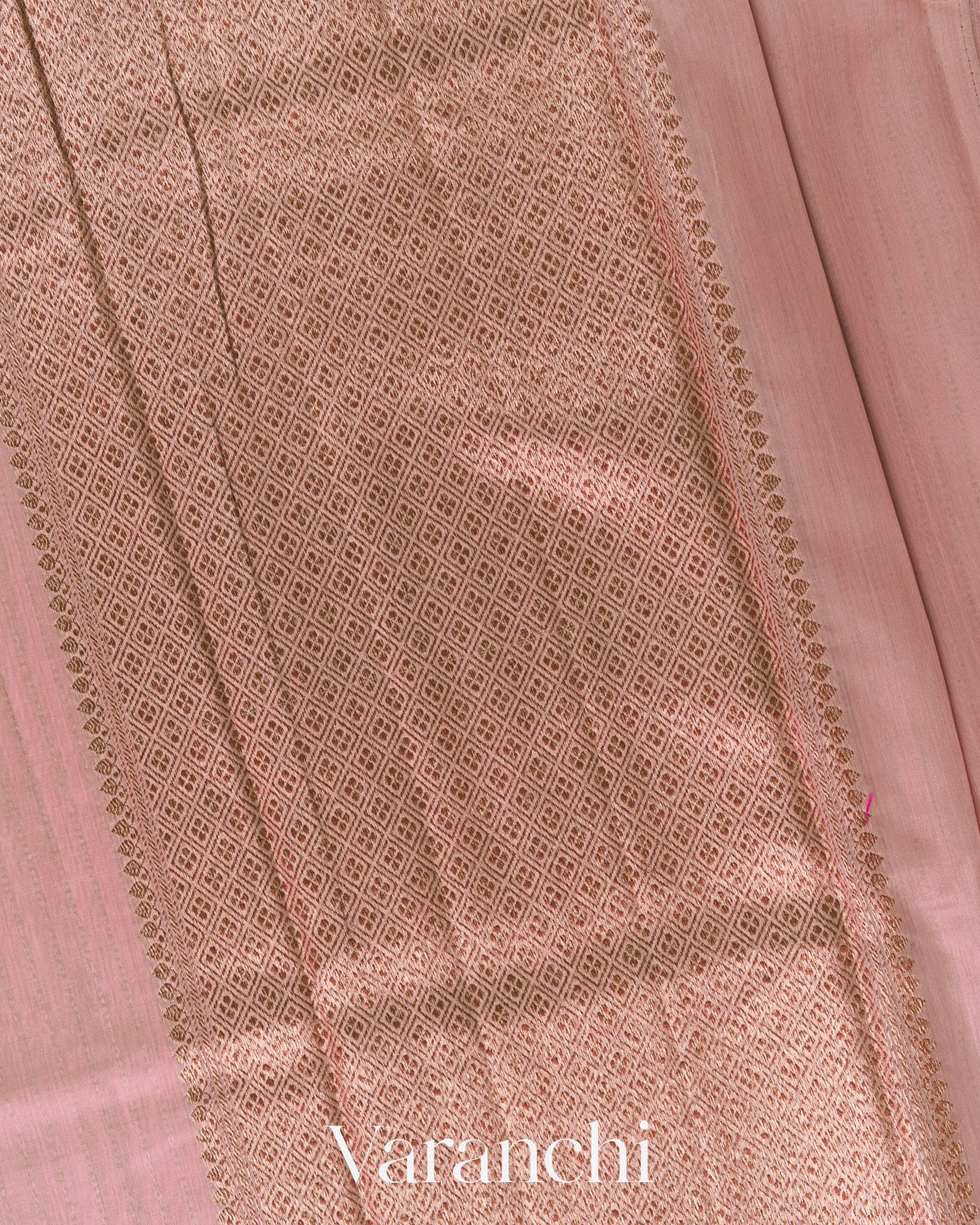 Blush Pink Pure Chanderi Silk Cotton Handloom Saree