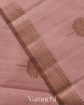 Blush Pink Pure Chanderi Silk Cotton Handloom Saree