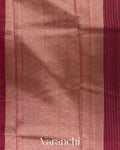 Wine Pink Pure Chanderi Silk Cotton Handloom Saree