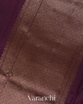 Wine Purple Pure Chanderi Silk Cotton Handloom Saree