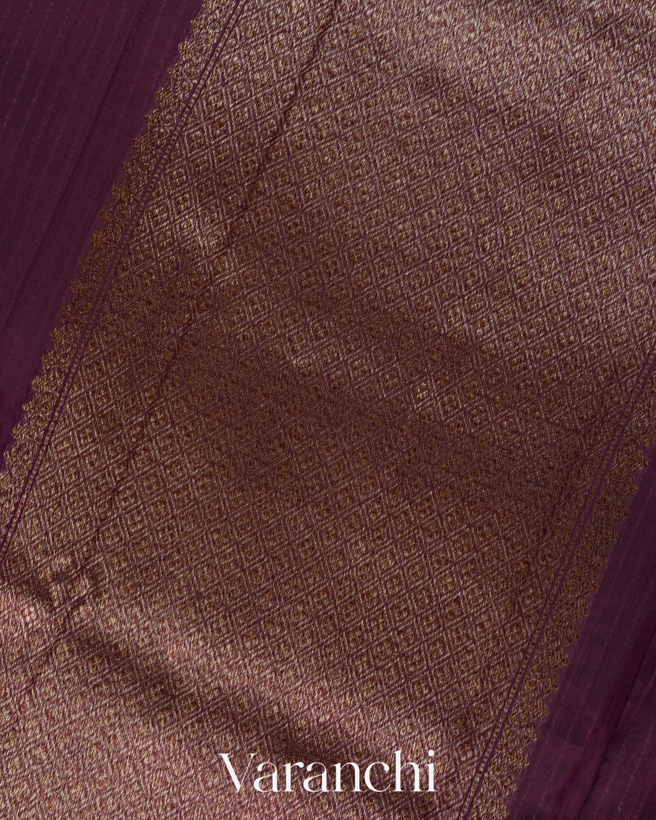 Wine Purple Pure Chanderi Silk Cotton Handloom Saree