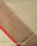Ivory Pure Chanderi Silk Cotton Handloom Saree