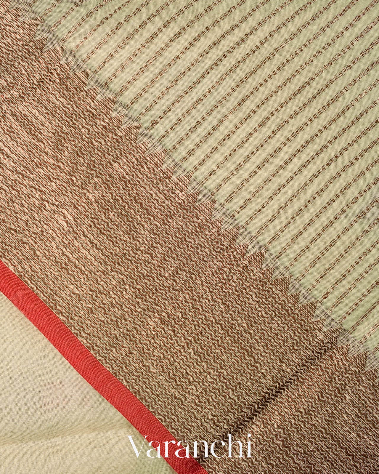 Ivory Pure Chanderi Silk Cotton Handloom Saree
