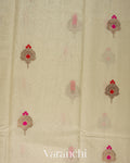 Ivory Pure Chanderi Silk Cotton Handloom Saree