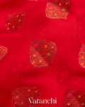 Chilli Red Pure Chiffon Silk Saree