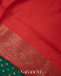 Forest Green Pure Chiniya Silk Handloom Saree