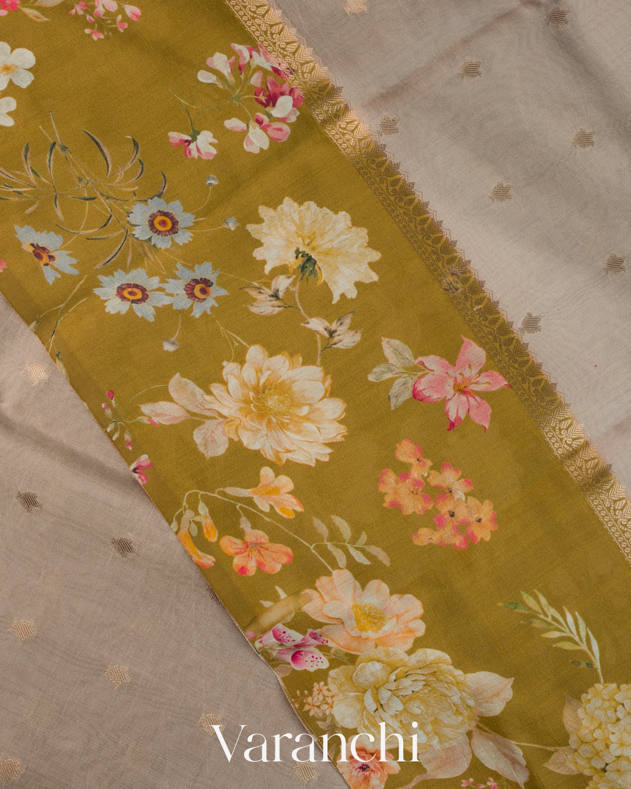 Mauve Pure Chiniya Silk Saree