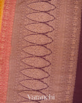Mustard Yellow Pure Crepe Silk Handloom Saree