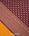 Mustard Yellow Pure Crepe Silk Handloom Saree