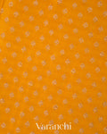 Mustard Yellow Pure Crepe Silk Handloom Saree