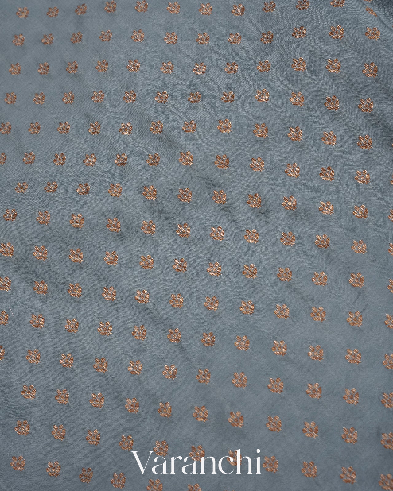 Powder Blue Pure Crepe Silk Handloom Saree