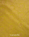 Lime Green Pure Crepe Silk Handloom Saree