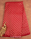 Deep Red Pure Crepe Silk Handloom Saree