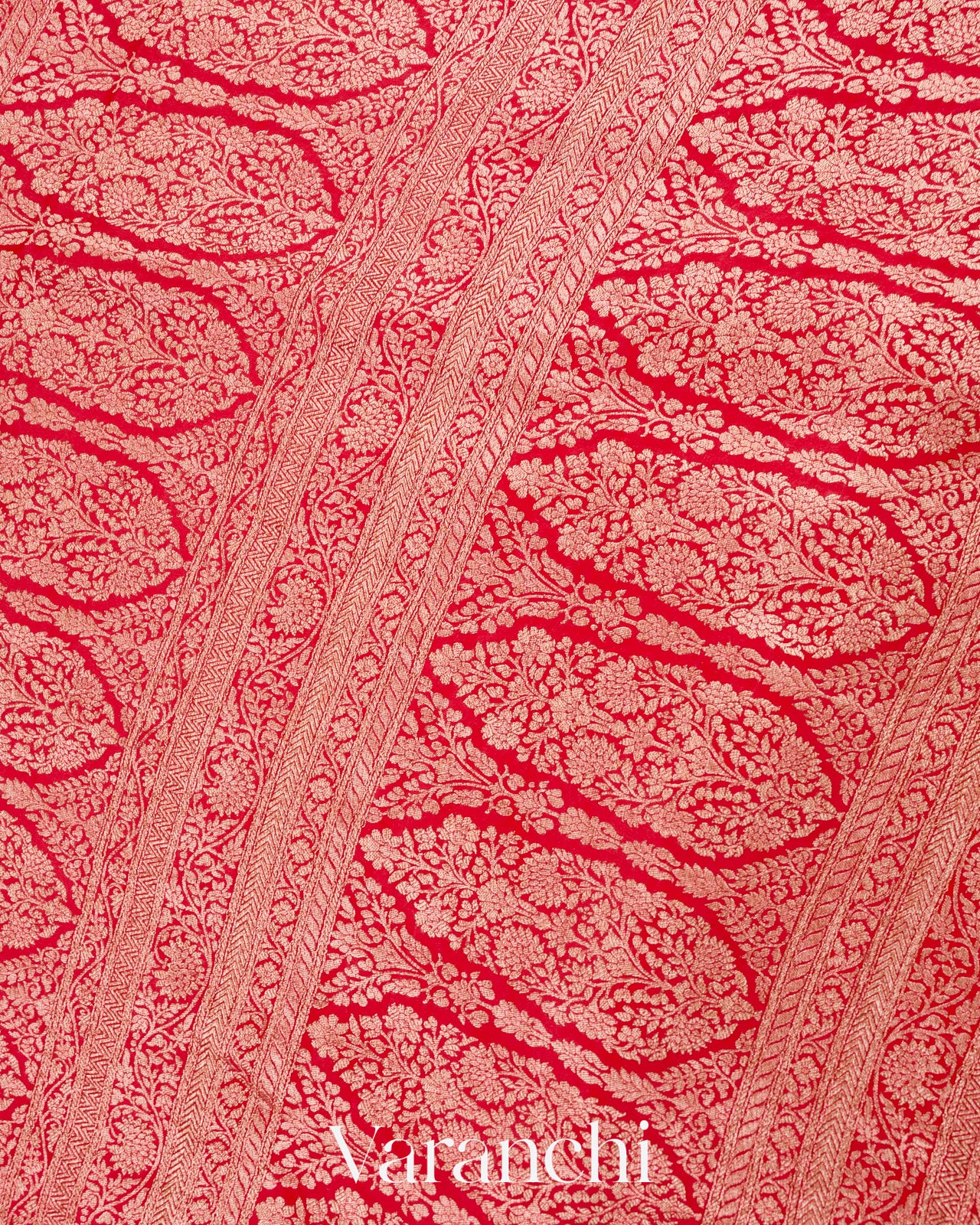 Magenta Pink Heavy Brocade Pure Crepe Silk Handloom Saree