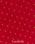 Crimson Red Pure Crepe Silk Handloom Saree