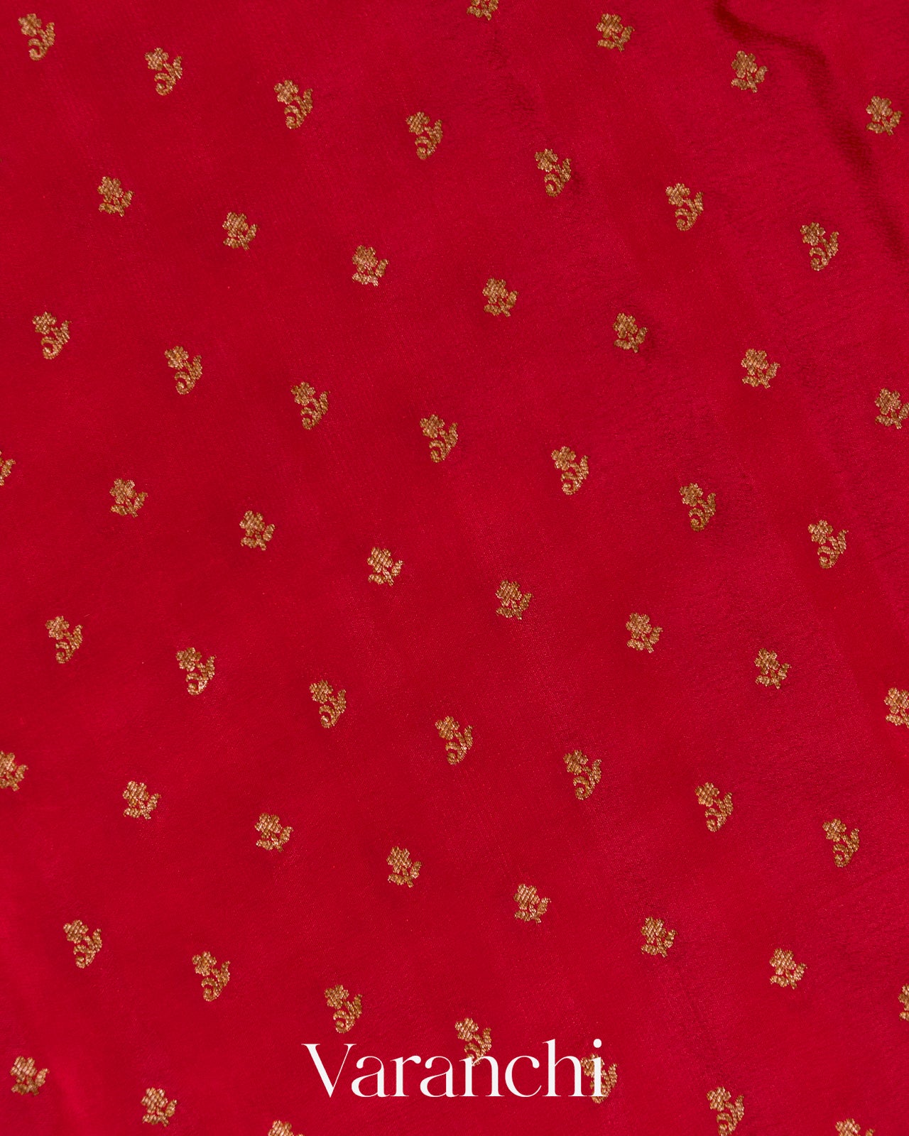 Crimson Red Pure Crepe Silk Handloom Saree