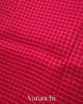 Rani Pink Pure Crush Kora Silk Saree
