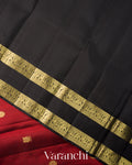 Vermillion Red Pure Kanchipuram Silk Handloom Saree