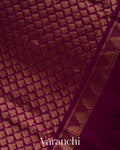 Mango Yellow and Deep Purple Pure Kanchipuram Silk Cotton Handloom Saree