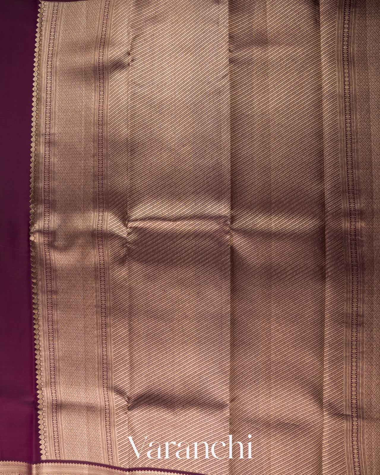 Mustard Yellow Lehariya Brocade Pure Kanchipuram Silk Saree