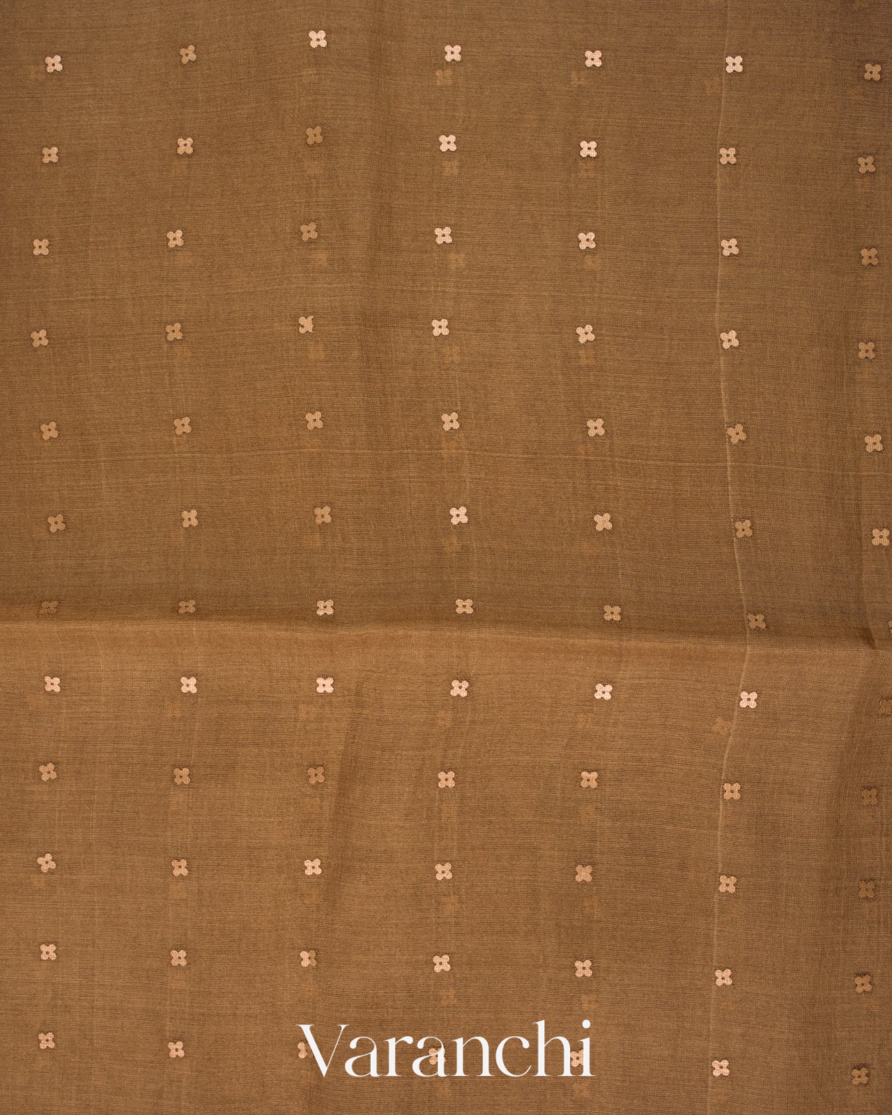 Walnut Brown Jamdani Bird Pure Muslin Silk Handloom Saree